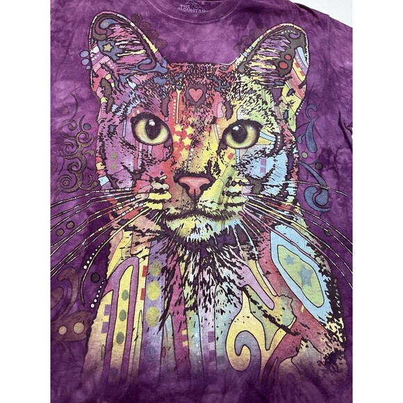 The Mountain Cute Cat Shirt Artist Dean Russo Purple Size Medium Tie-Dye - Picture 2 of 7